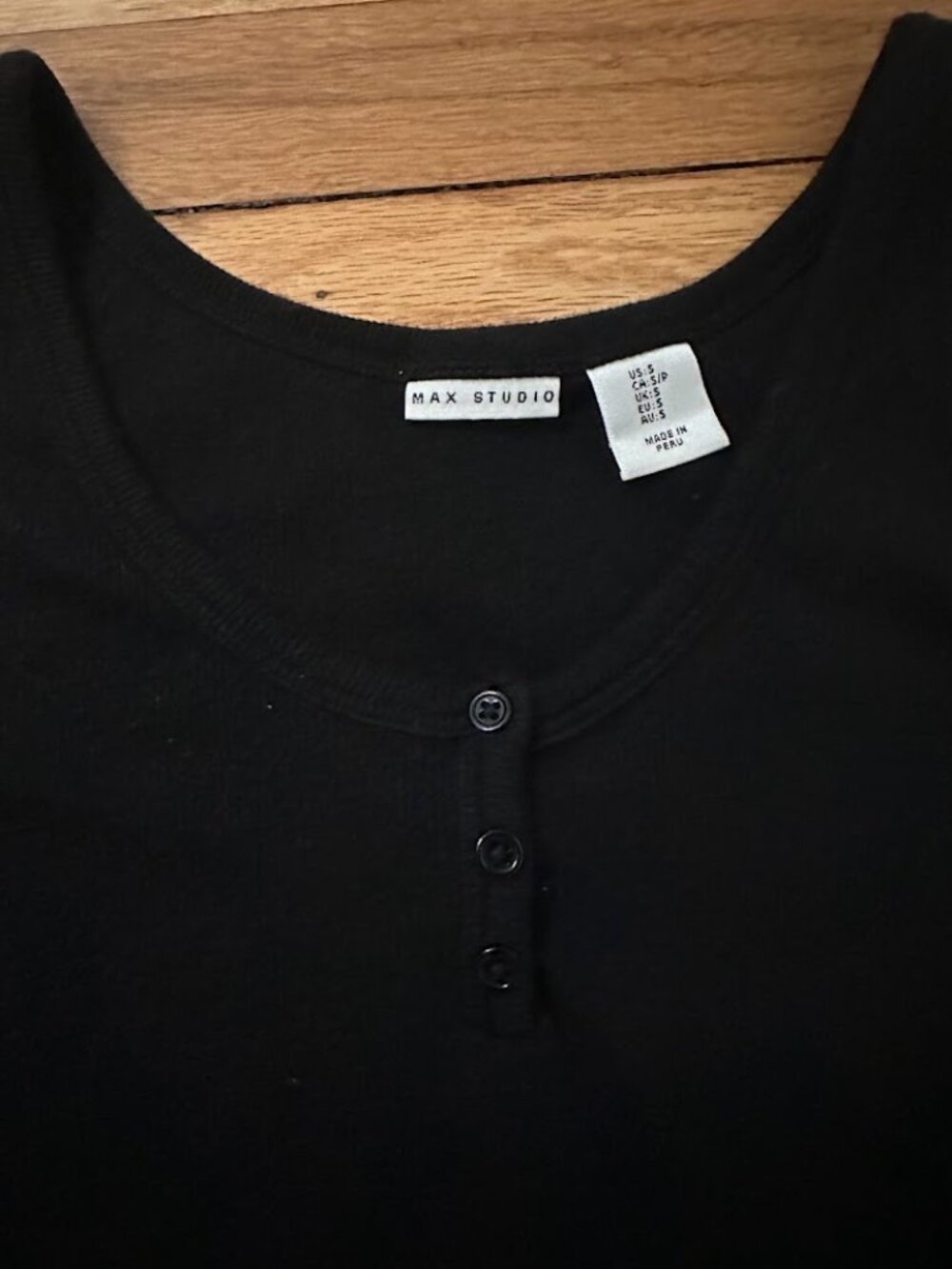 Max Studio Ribbed Tank Top - Black - Picture 2 of 3